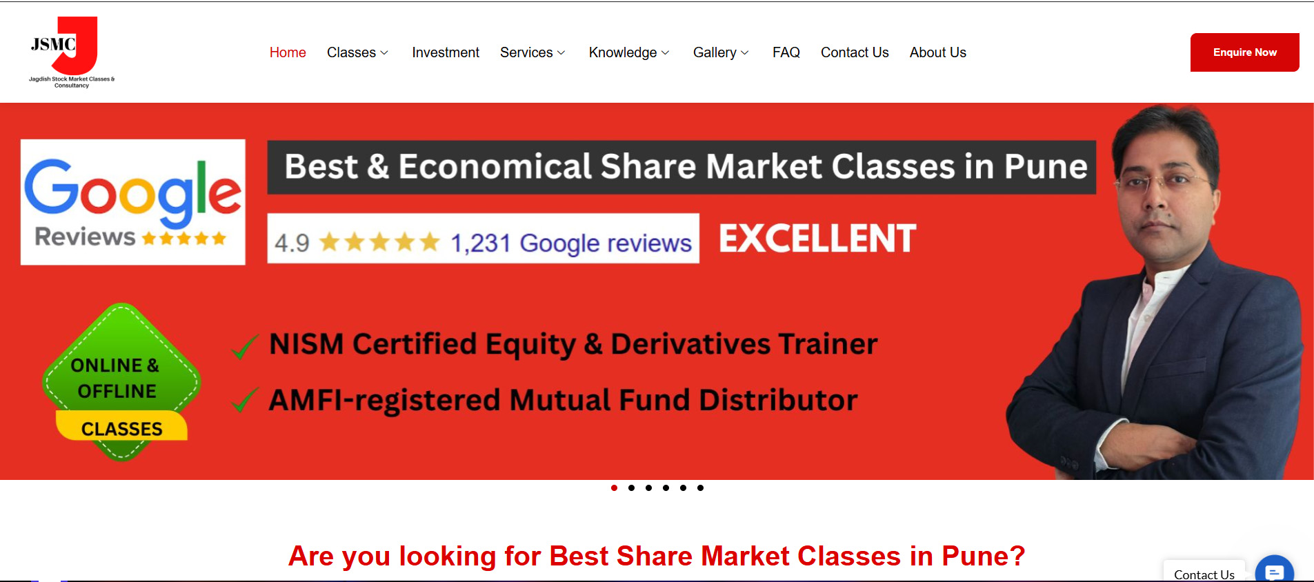 Share Market Classes Website